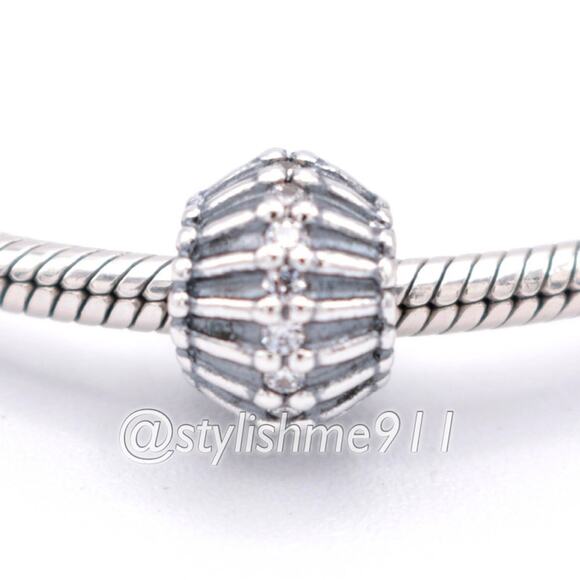 Authentic PANDORA Show Stopper Bead with White Zirconia - 790545CZ - Picture 2 of 9